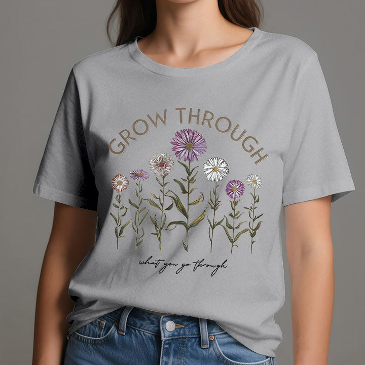Olivenorma Grow Through Floral Graphic T-Shirt