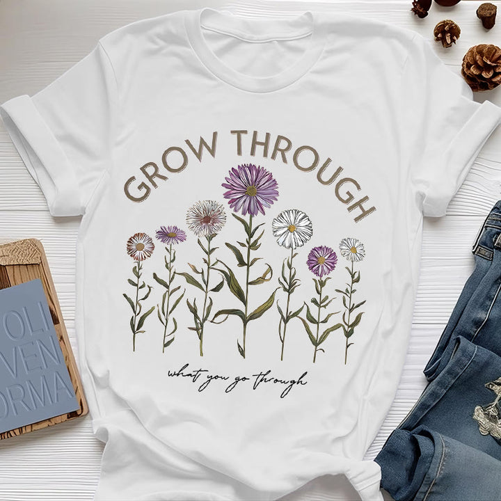Olivenorma Grow Through Floral Graphic T-Shirt