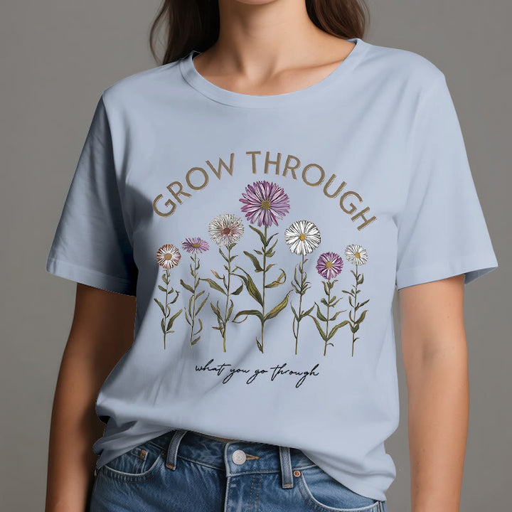 Olivenorma Grow Through Floral Graphic T-Shirt