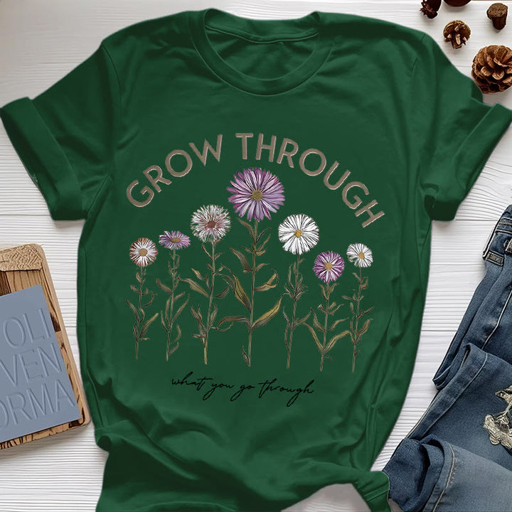 Olivenorma Grow Through Floral Graphic T-Shirt