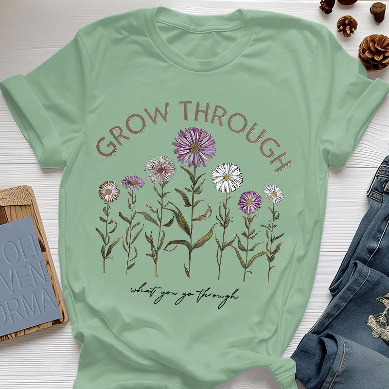 Olivenorma Grow Through Floral Graphic T-Shirt