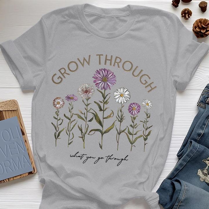 Olivenorma Grow Through Floral Graphic T-Shirt