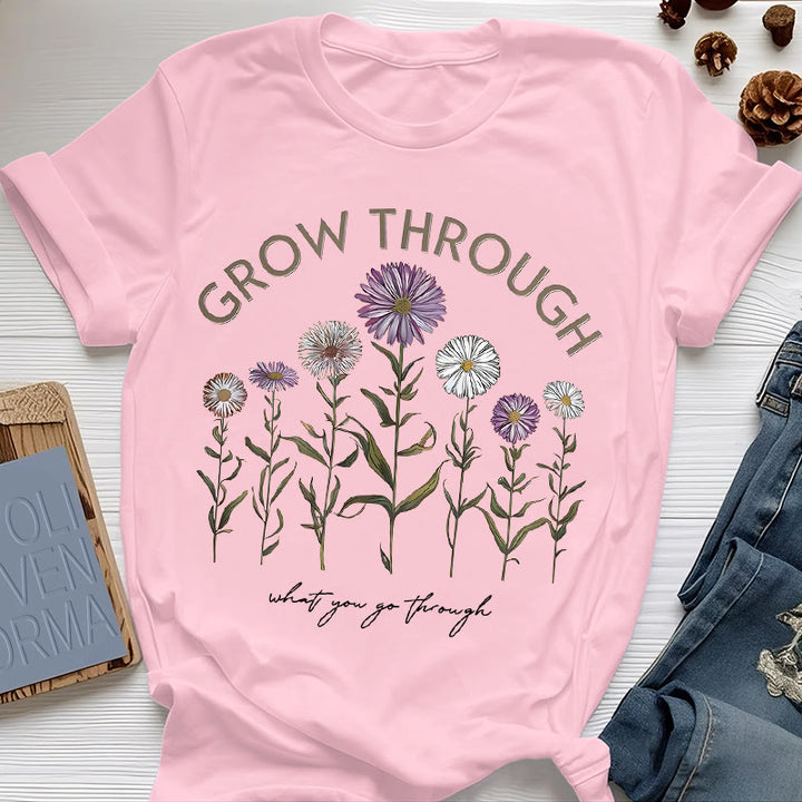 Olivenorma Grow Through Floral Graphic T-Shirt