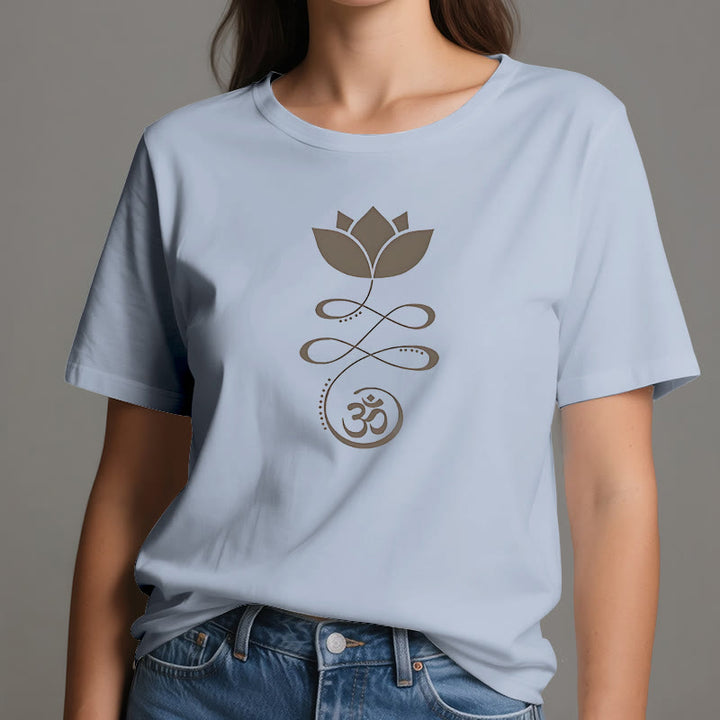 Olivenorma Yoga Lotus Flower Om Symbol T-Shirt