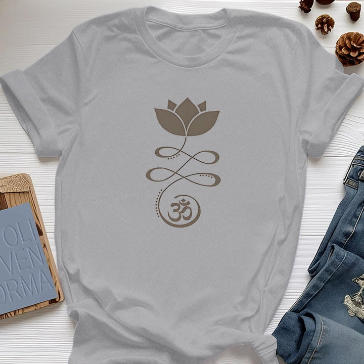 Olivenorma Yoga Lotus Flower Om Symbol T-Shirt
