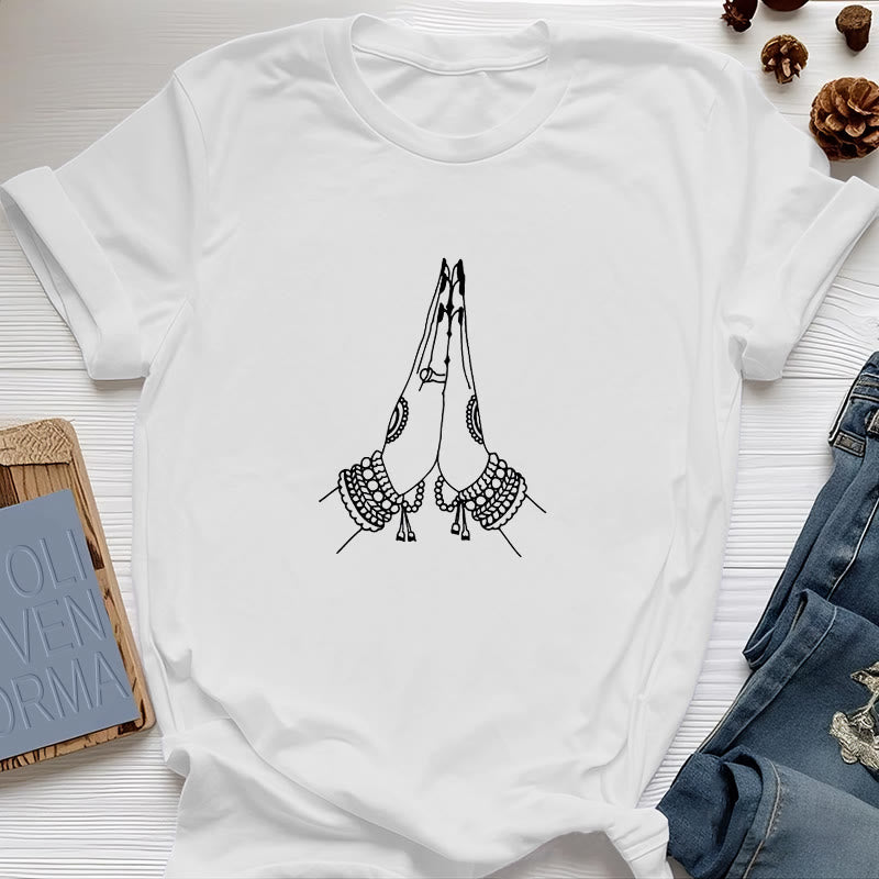 Olivenorma Meditation Namaste Yoga T-Shirt