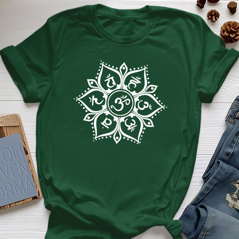 Olivenorma Seven Chakra Symbols T-Shirt