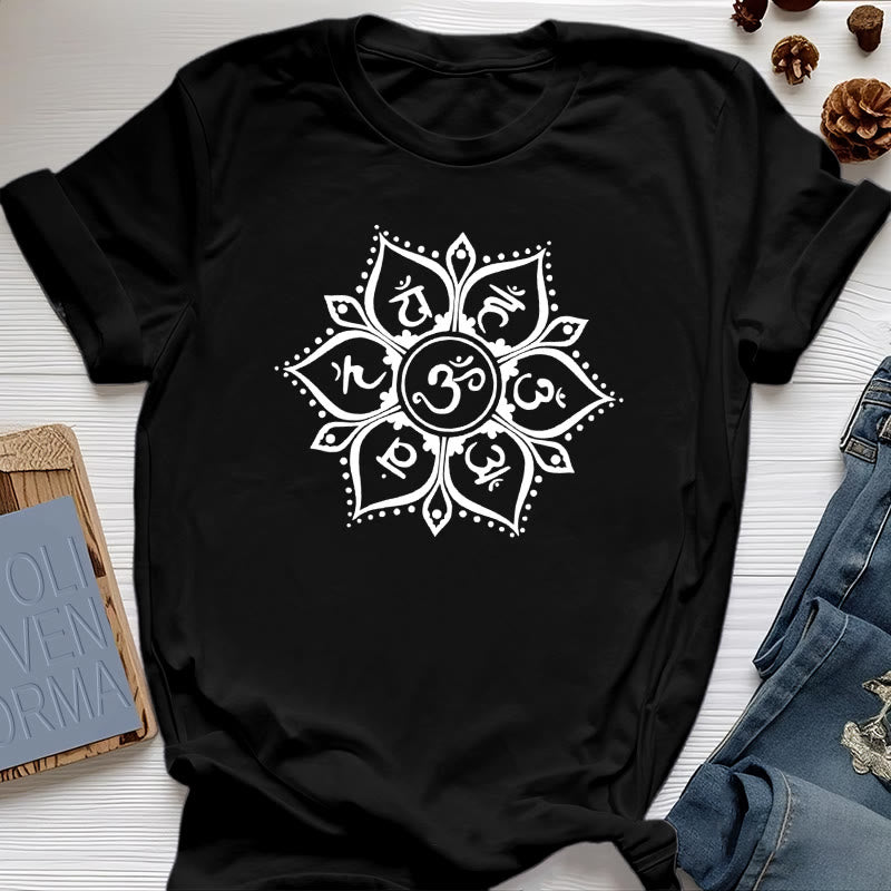 Olivenorma Seven Chakra Symbols T-Shirt