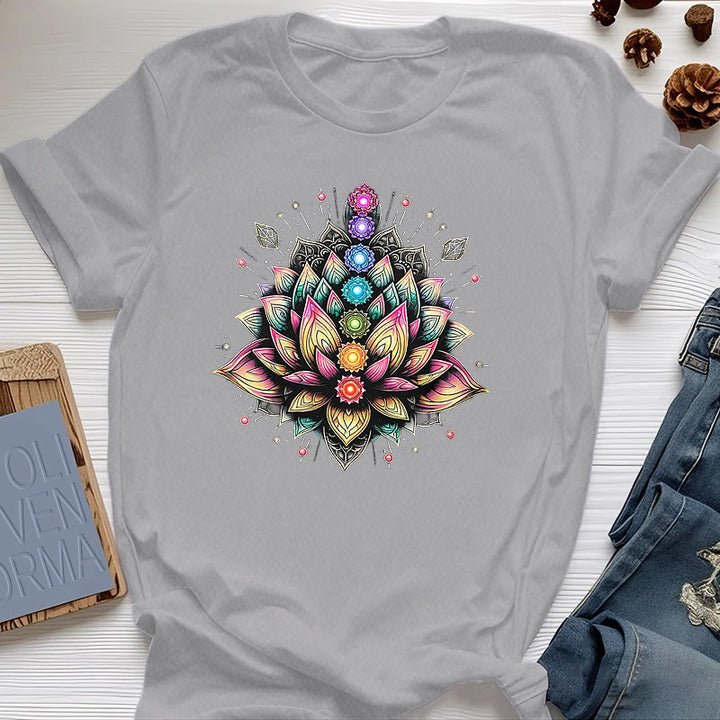 Olivenorma Chakra Lotus Flower Yoga Meditation T-Shirt