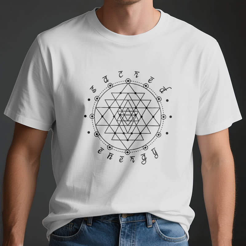 Olivenorma Sacred Energy Sri Yantra Spiritual T-Shirt