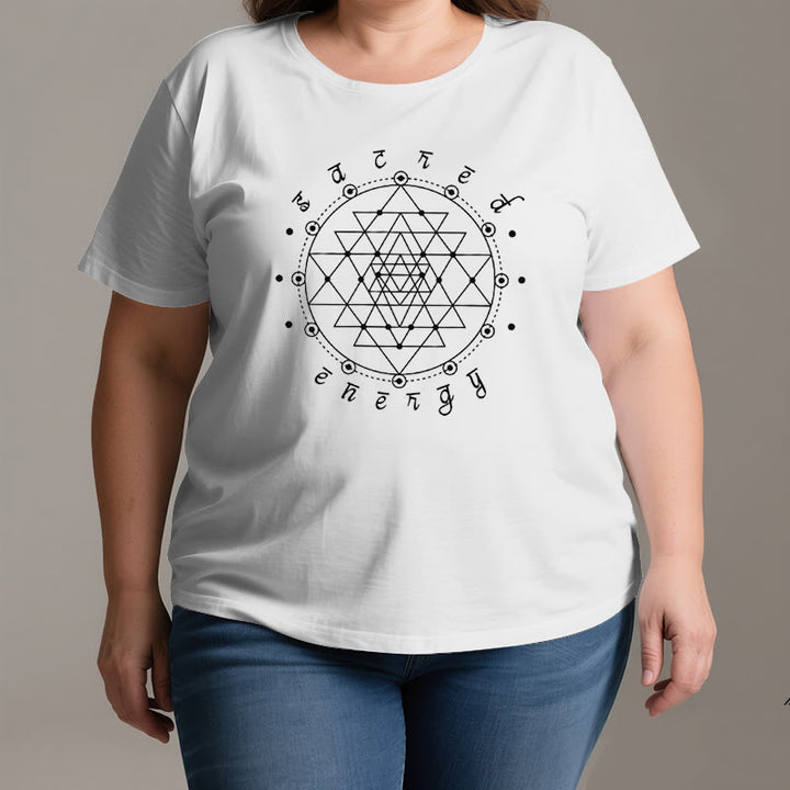 Olivenorma Sacred Energy Sri Yantra Spiritual T-Shirt