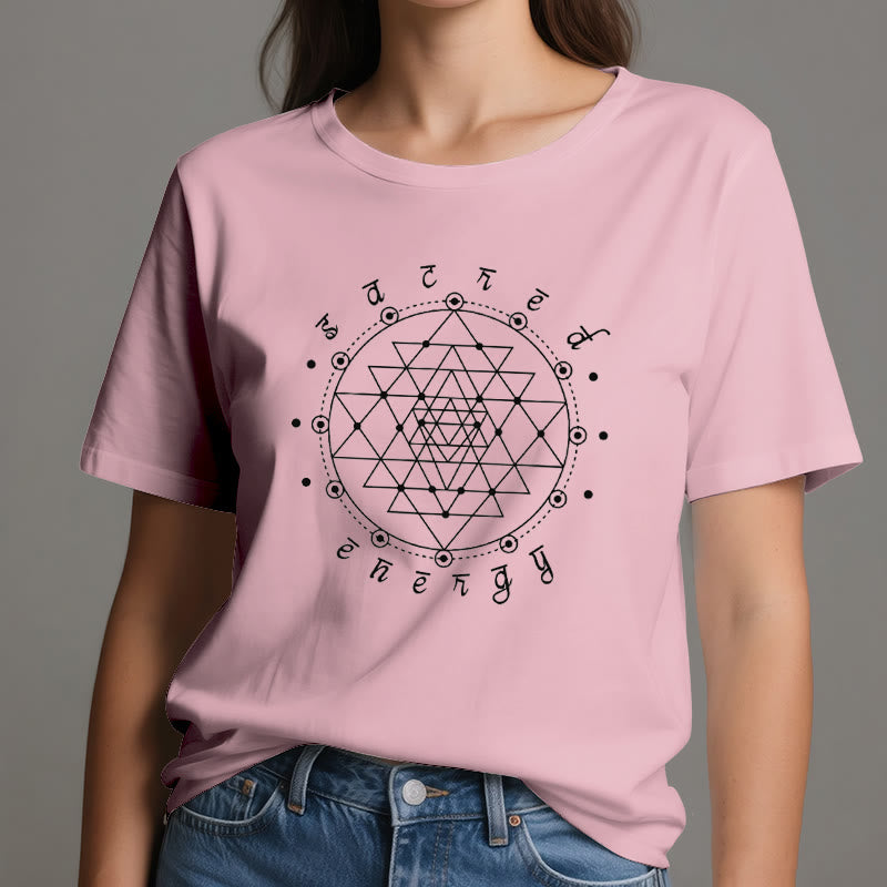 Olivenorma Sacred Energy Sri Yantra Spiritual T-Shirt