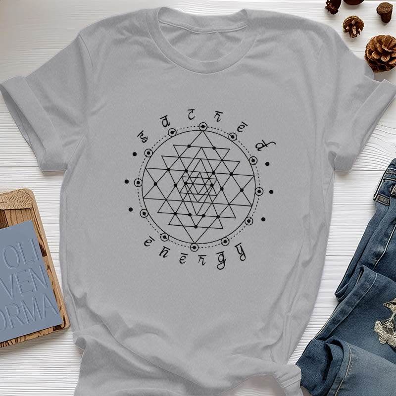 Olivenorma Sacred Energy Sri Yantra Spiritual T-Shirt
