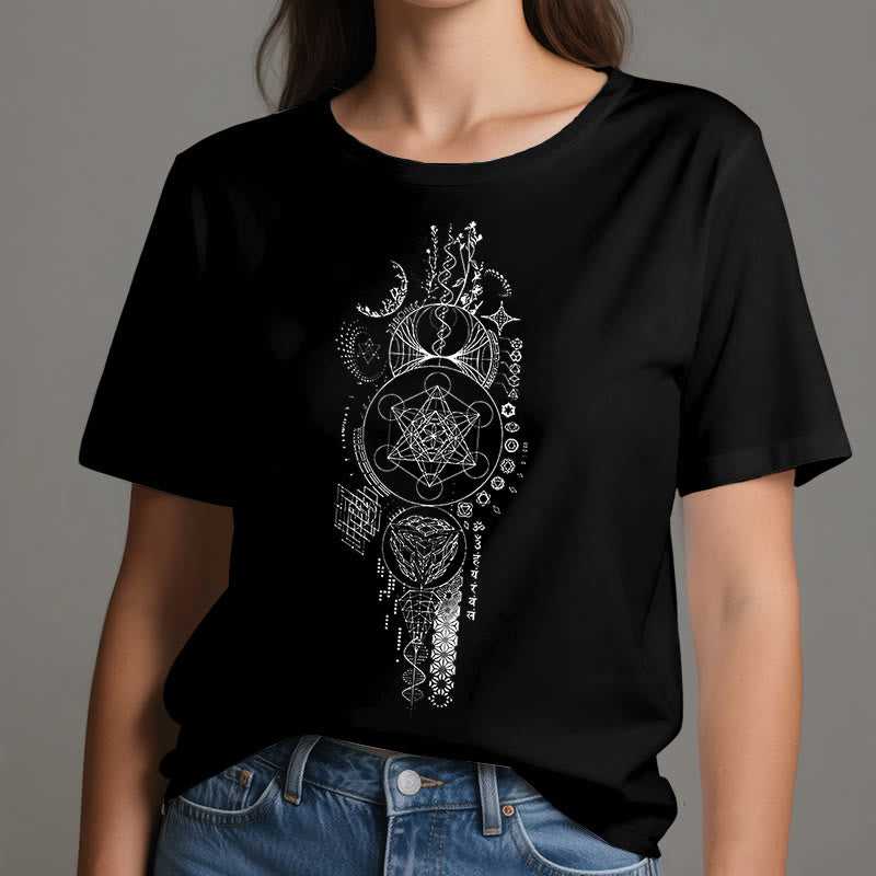 Olivenorma Flower Of Life Sacred Geometry T-Shirt