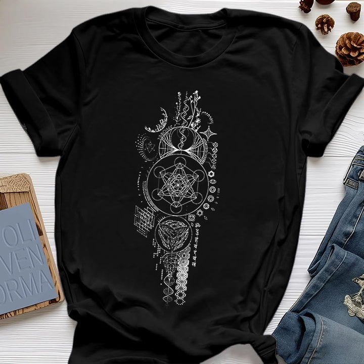 Olivenorma Flower Of Life Sacred Geometry T-Shirt
