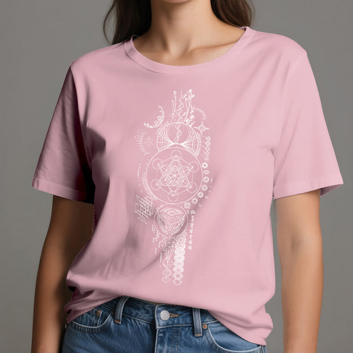 Olivenorma Flower Of Life Sacred Geometry T-Shirt