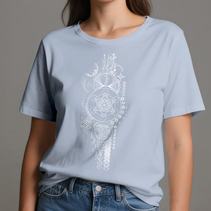 Olivenorma Flower Of Life Sacred Geometry T-Shirt