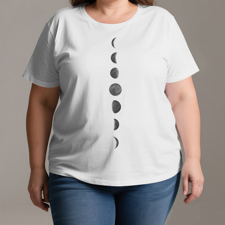 Olivenorma Moon Phase Print Yoga Meditation T-Shirt