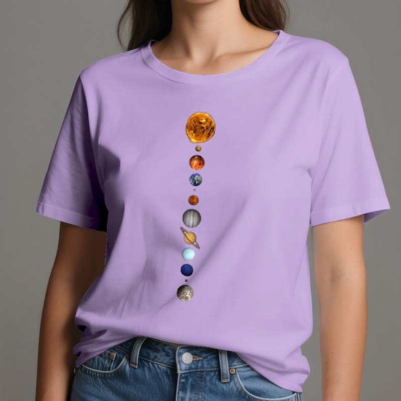 Olivenorma Solar System Galaxy Array Print T-Shirt
