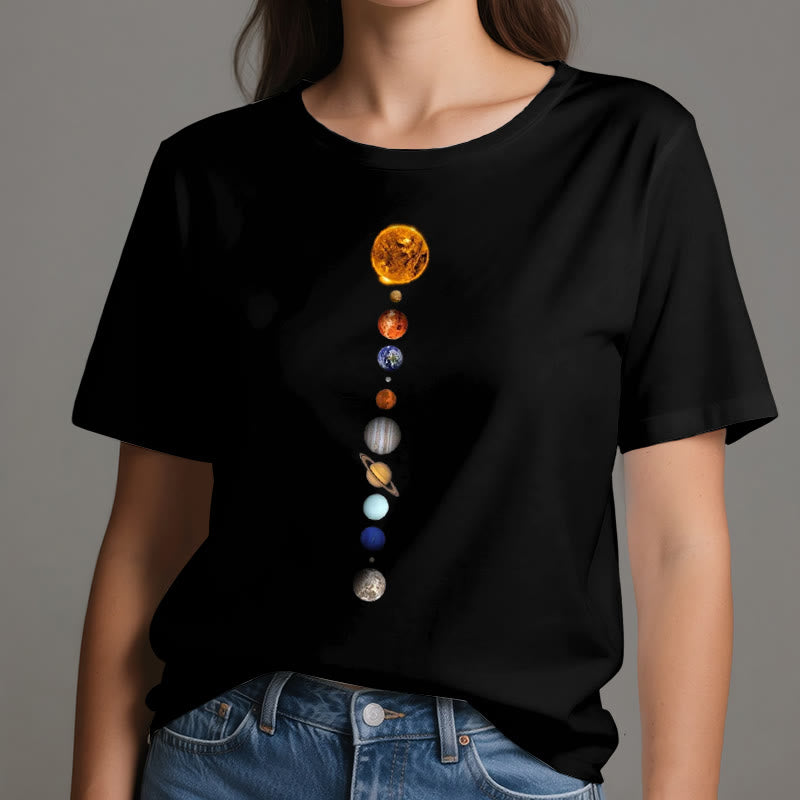 Olivenorma Solar System Galaxy Array Print T-Shirt