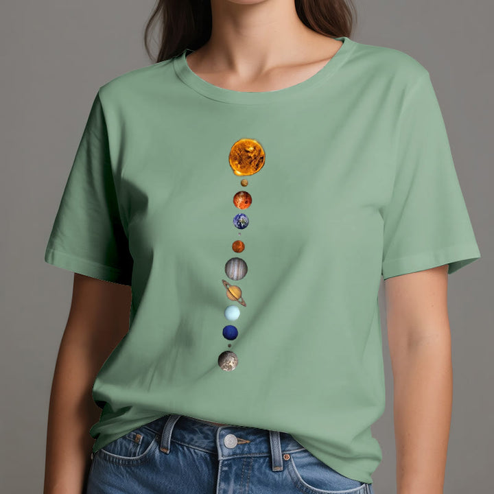 Olivenorma Solar System Galaxy Array Print T-Shirt