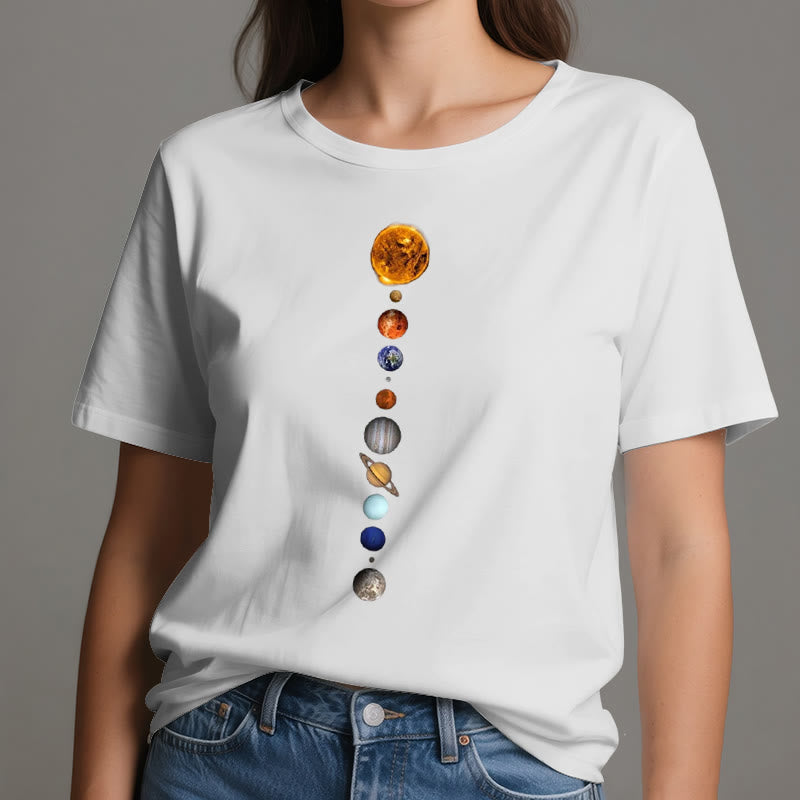Olivenorma Solar System Galaxy Array Print T-Shirt