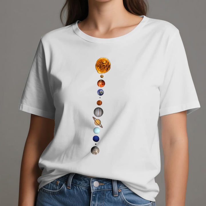 Olivenorma Solar System Galaxy Array Print T-Shirt