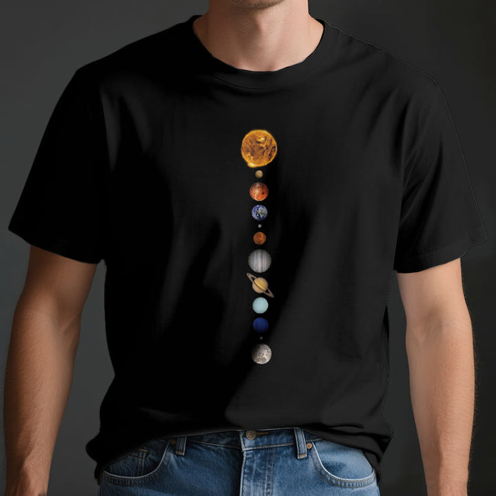 Olivenorma Solar System Galaxy Array Print T-Shirt