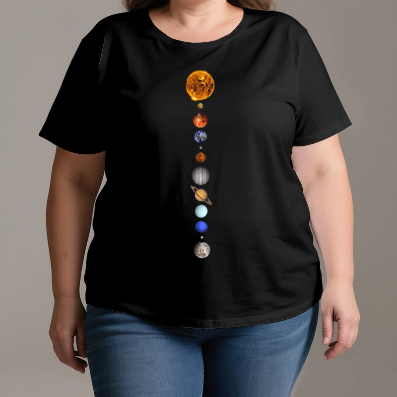 Olivenorma Solar System Galaxy Array Print T-Shirt