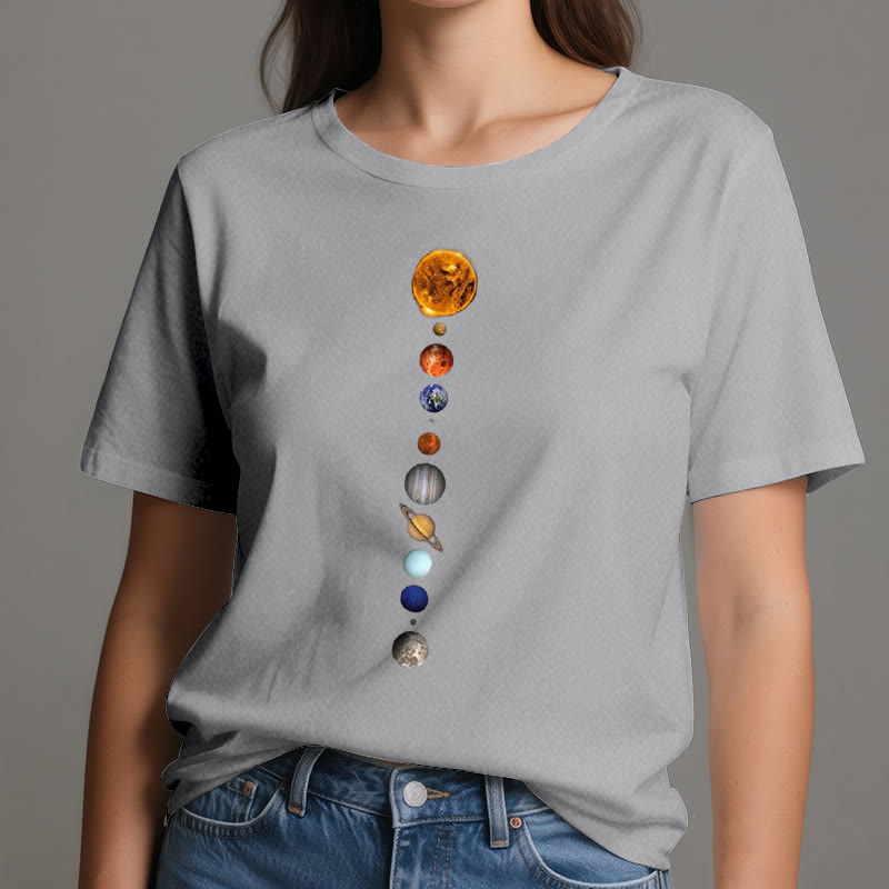 Olivenorma Solar System Galaxy Array Print T-Shirt