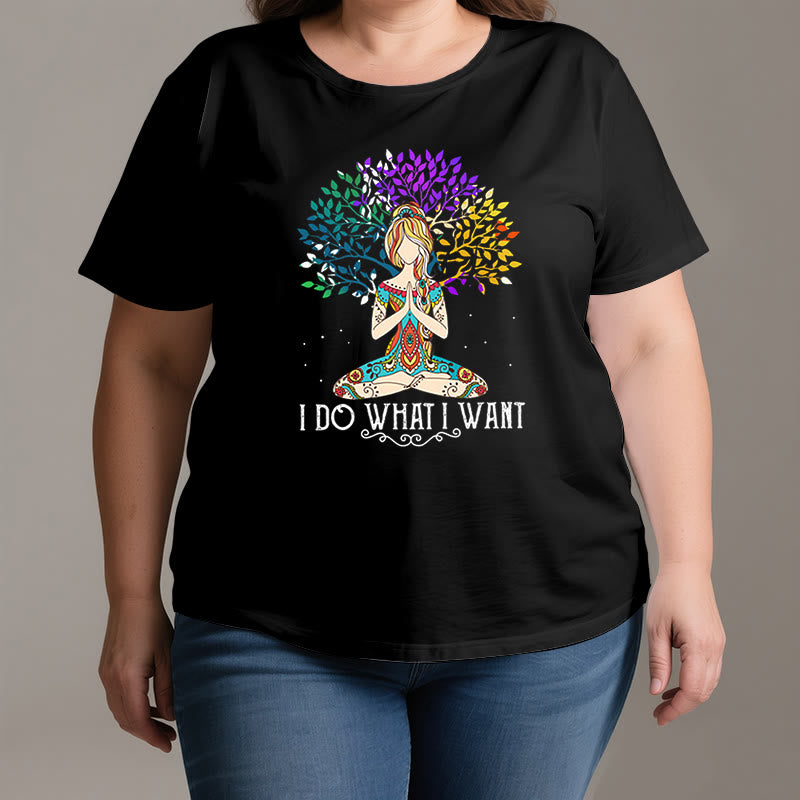 Olivenorma "I Do What I Want" Yoga Meditation T-Shirt