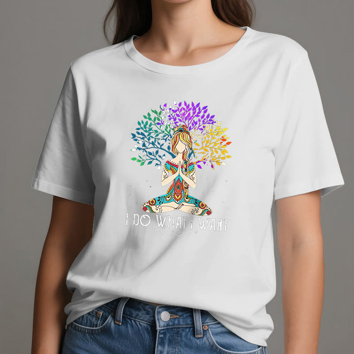 Olivenorma "I Do What I Want" Yoga Meditation T-Shirt
