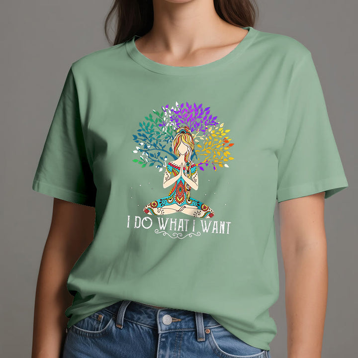 Olivenorma "I Do What I Want" Yoga Meditation T-Shirt