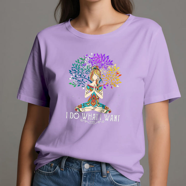 Olivenorma "I Do What I Want" Yoga Meditation T-Shirt