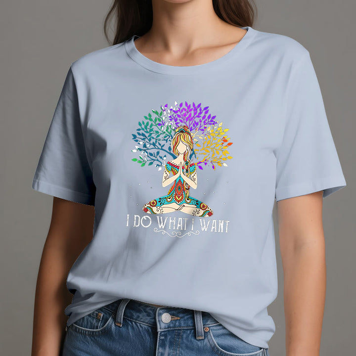 Olivenorma "I Do What I Want" Yoga Meditation T-Shirt