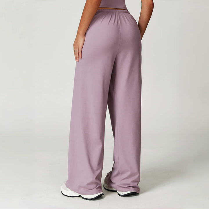Olivenorma Loose Drawstring Wide-Leg Pants