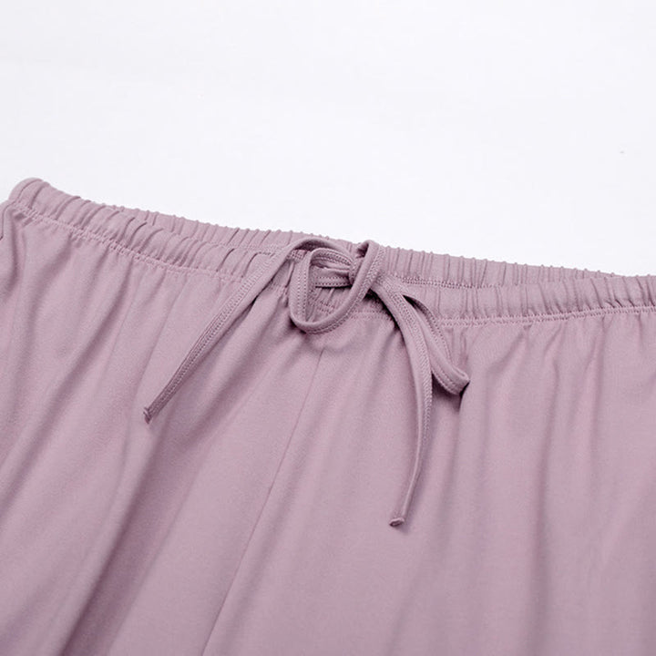 Olivenorma Loose Drawstring Wide-Leg Pants