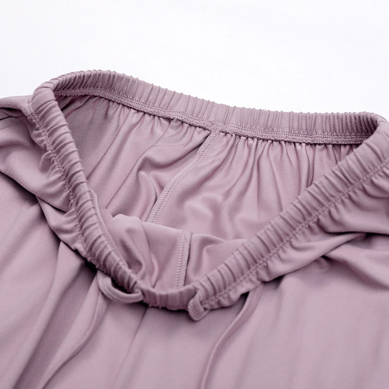 Olivenorma Loose Drawstring Wide-Leg Pants