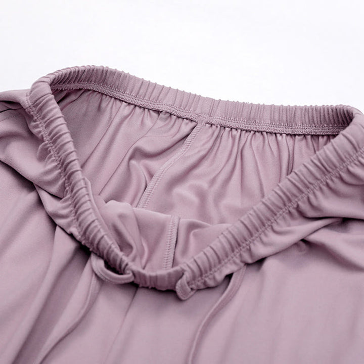 Olivenorma Loose Drawstring Wide-Leg Pants