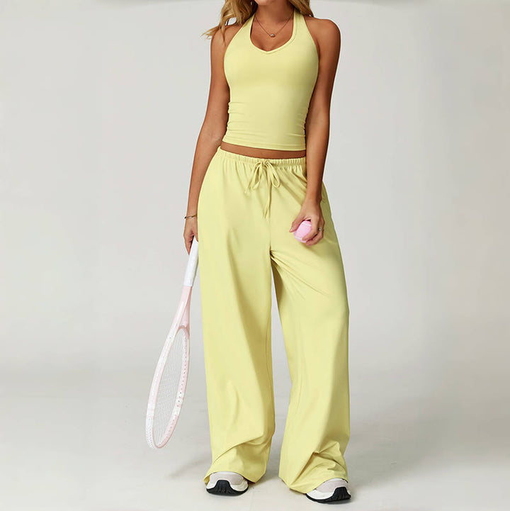 Olivenorma Loose Drawstring Wide-Leg Pants