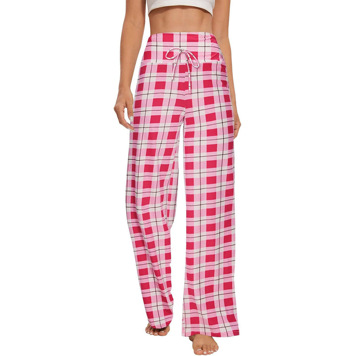 Olivenorma Women's Pajama Pants Soft Comfy Lounge Pants - Pink And White Plaid - XXL - image 16