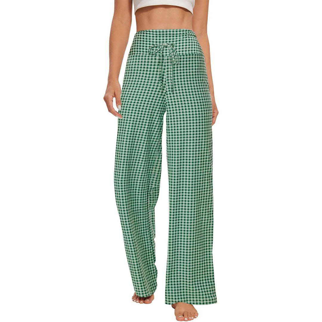 Olivenorma Women's Pajama Pants Soft Comfy Lounge Pants - Green Plaid - XXL - image 17