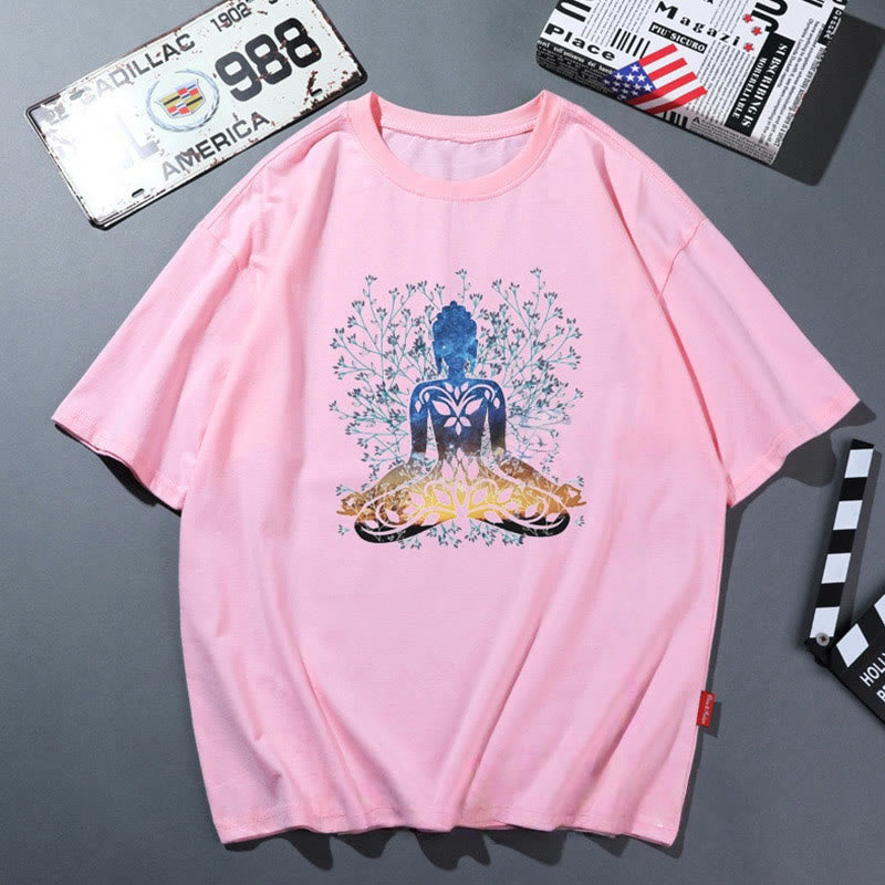 Olivenorma Pink Yoga Breathable Comfortable T-Shirt