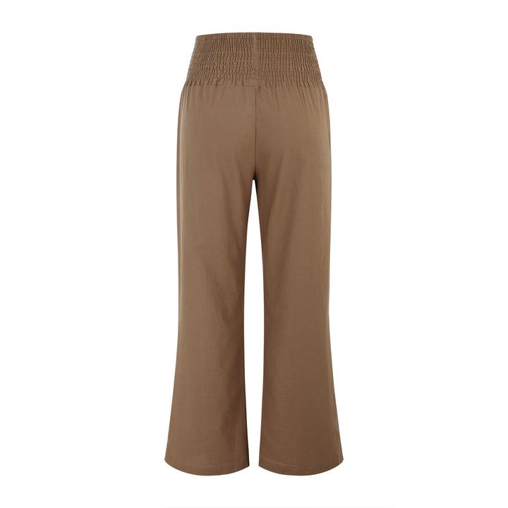 Olivenorma Plain Color Wide Leg High Waist Loose Fit Women's Lounge Pants with Pockets - image 28