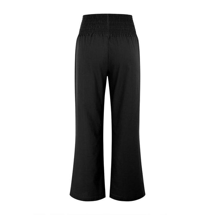 Olivenorma Plain Color Wide Leg High Waist Loose Fit Women's Lounge Pants with Pockets - image 16