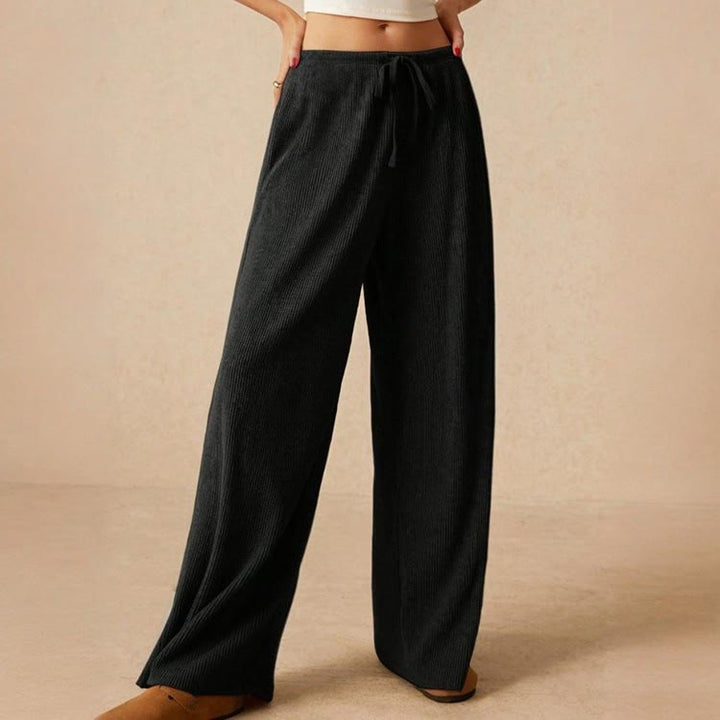 Olivenorma Plain Color Casual High Waist Pull On Elastic Women's Straight-Leg Pants - image 18