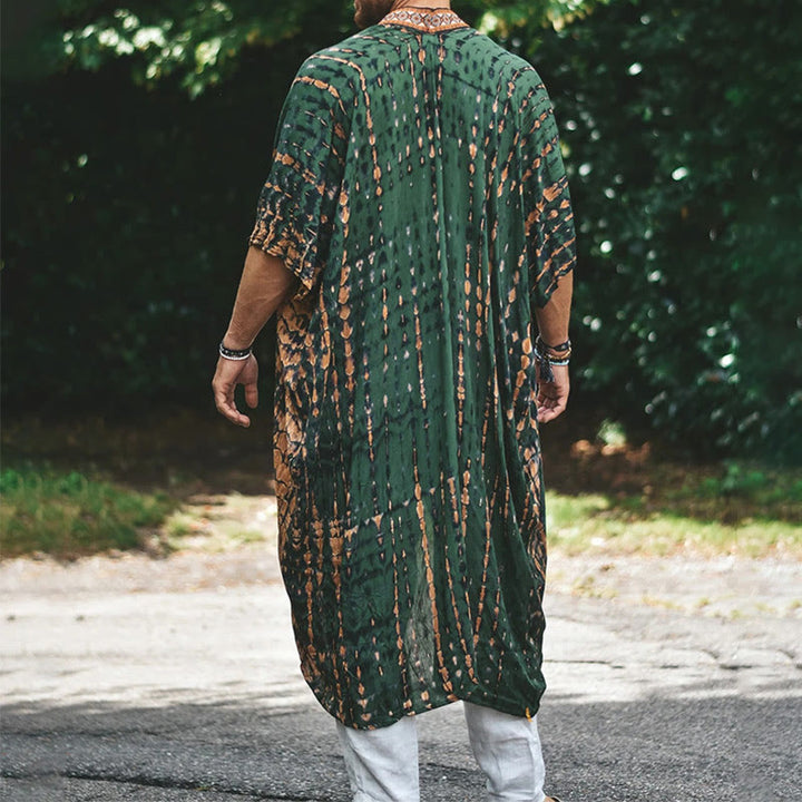 Olivenorma Mens Loose Open Front Beach Robe Cardigan - image 3