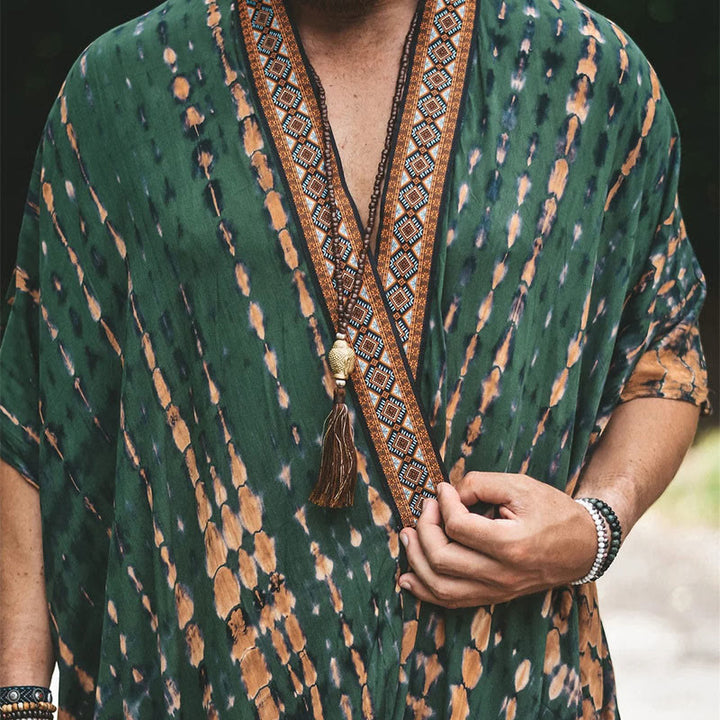 Olivenorma Mens Loose Open Front Beach Robe Cardigan - image 4