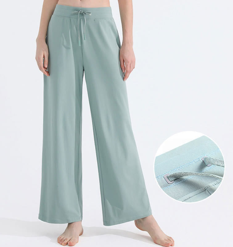 Olivenorma Plain Color Casual Loose Wide-Leg Brushed Women's Pants