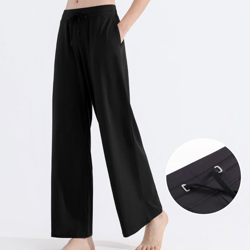 Olivenorma Plain Color Casual Loose Wide-Leg Brushed Women's Pants